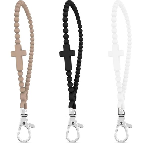 Jewelry - Christian Cross Keychain Wristlet Silicone Faith Gift for Women